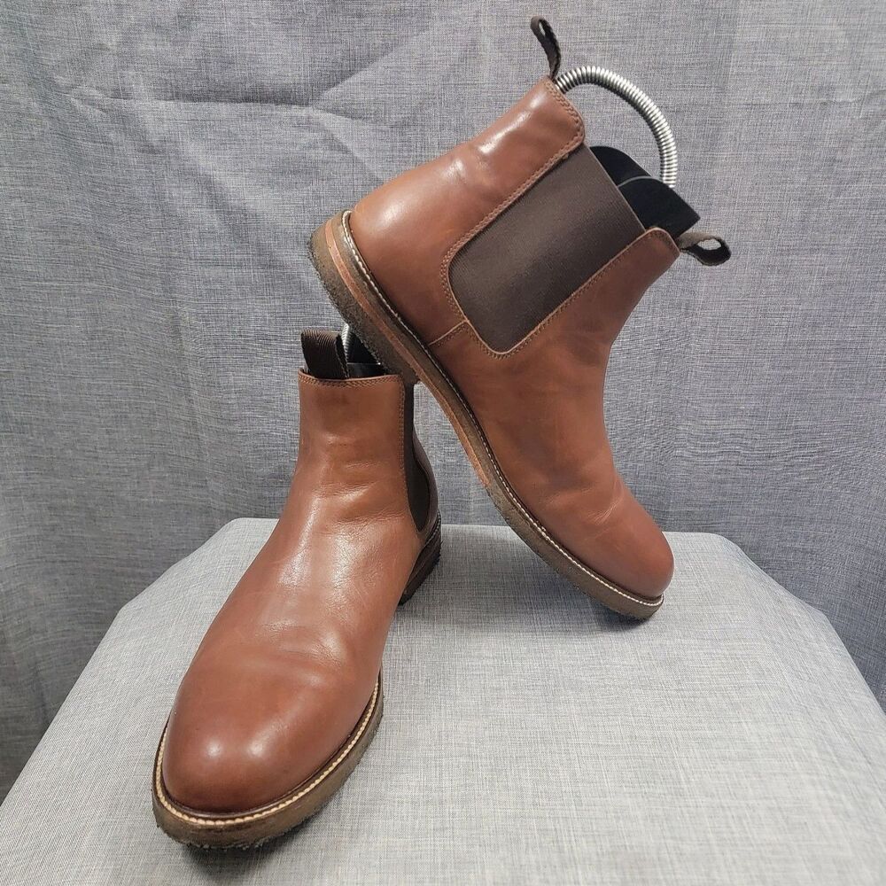 Onward Reserve Highland Leather Brown Chelsea Ankle Boots Men's SZ 11.5
